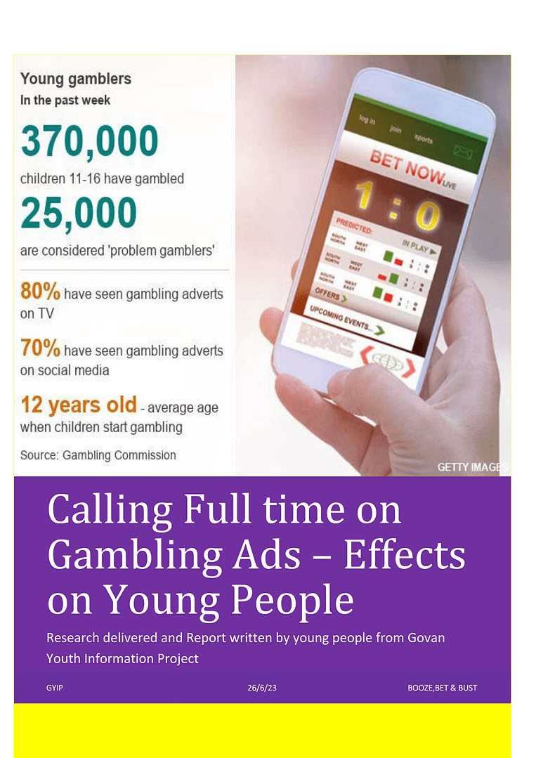 Govan Youth Information Project - Calling full time on gambling ads.pdf